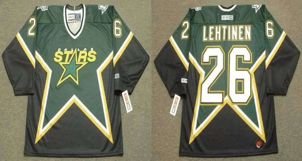 2019 Men Dallas Stars 26 Lehtinen Black CCM NHL jerseys